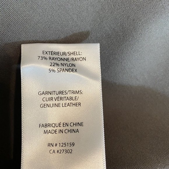 Mackage Collection Dress Size 4 Fit And Flare Exposed Zip Dress Leather Trim - Picture 7 of 7